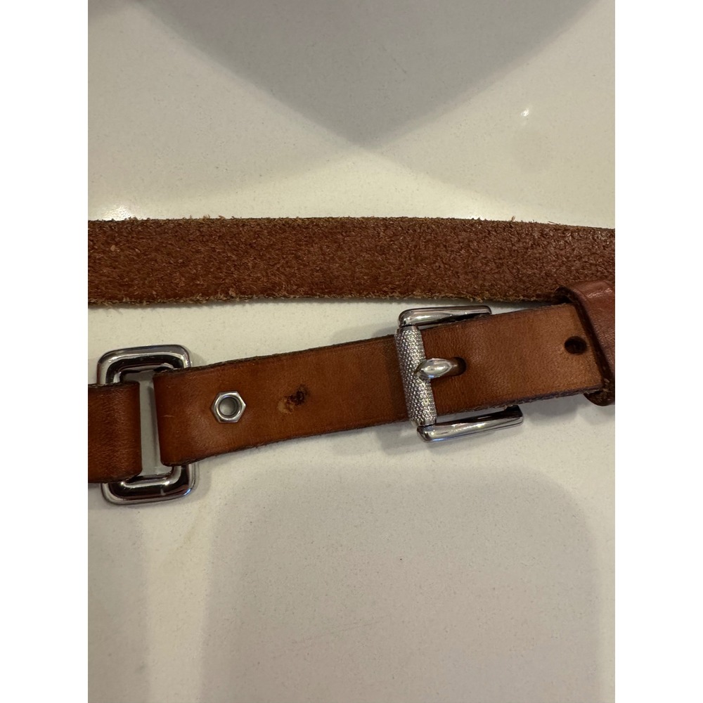 Ralph Lauren Belt Multi Buckle Leather Brown Womens - Picture 9 of 9